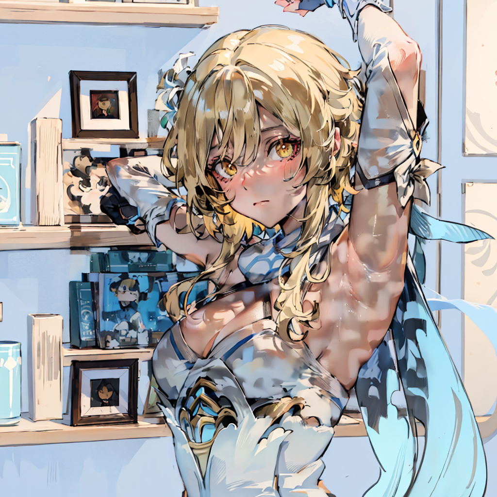 01718-2516354020-masterpiece,best quality,,1girl,lumine (genshin impact),solo,flower,breasts,blonde hair,hair flower,hair ornament,armpits,lookin.png